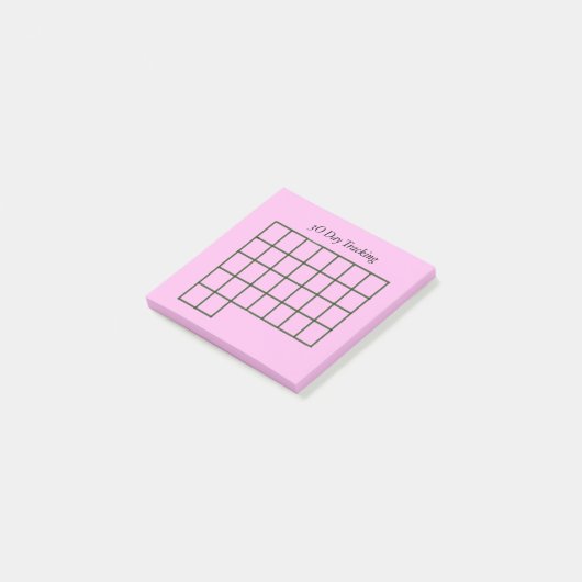 30-daagse tracker roze plakbiljetten post-it® notes (Schuin)