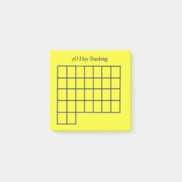 30 dagen tracker gele plakkerige notities post-it® notes