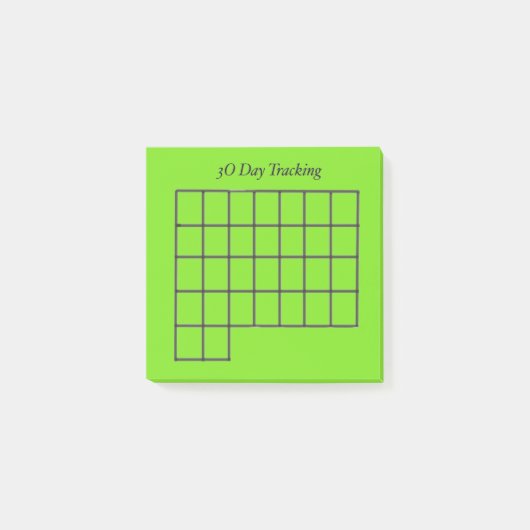 30 dagen Tracker Groene Sticky Notes (Voorkant)