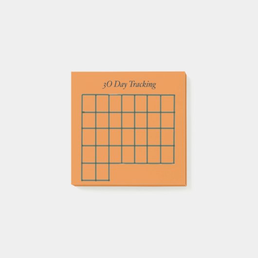 30 dagen Tracker Sinaasappel Sticky Notes (Voorkant)