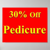 30% de réduction sur pédicure Poster Matte (Devant)