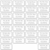 30 Élégants Étiquettes de adresse invités de maria (Devant)