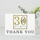 30- en 30e verjaardag van de feestdag Hartelijk da Bedankkaart (Staand voorkant)