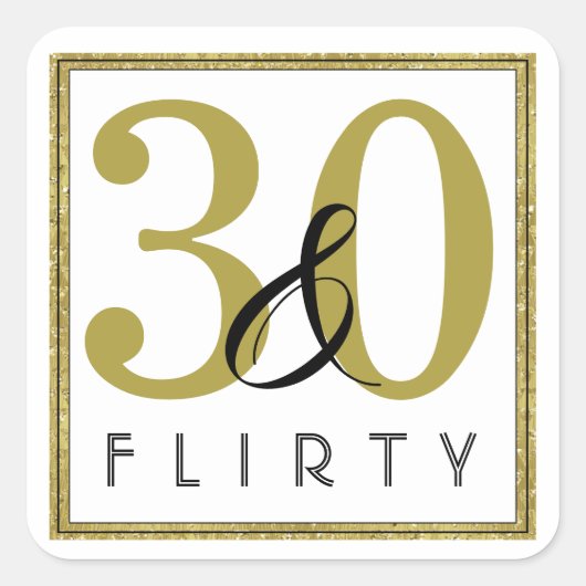 30- en 30e verjaardag van de geboorte vierkante sticker (Voorkant)