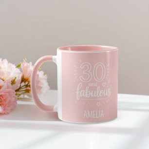 30 en Fabulous Doodle Geluksvogel, 30 jaar! Mok