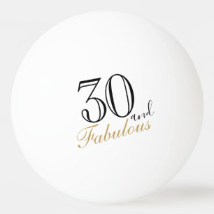 30 en Fabulous Elegant Script 30th Birthday Ping Pingpongballen