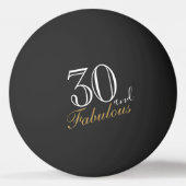 30 en Fabulous Elegant Script 30th Birthday Pingpongballen (Achterkant)