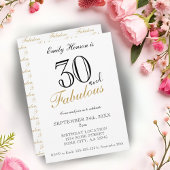 30 en Fabulous Elegant Script Verjaardag Kaart