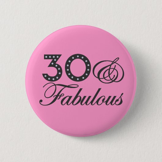30 en Fabulous Gift Ronde Button 5,7 Cm (Voorkant)