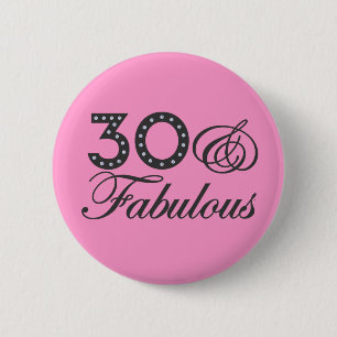 30 en Fabulous Gift Ronde Button 5,7 Cm