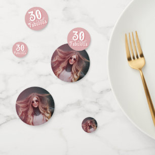 30 en Fabulous Roze Foto 30e Verjaardag Confetti