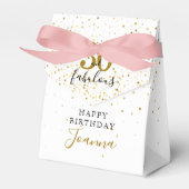 30 en Fabulous Verjaardag Goud en Zwart Elegant Bedankdoosjes (Voorkant Zijde)