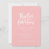 30 en geweldige verjaardagsfeestfoto nodigen kaart (Voorkant)