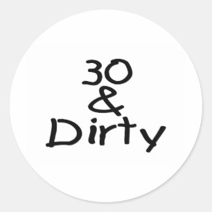 30 en vuil ronde sticker
