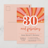 30 et fabuleux Retro 30e anniversaire Invitation (Devant / Derrière)