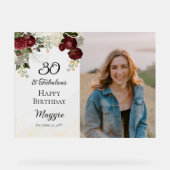 30 et Fabulous Glam Rose Floral fête d'anniversair (Recto)