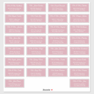 30 Étiquettes d'adresse individuelles pour invités