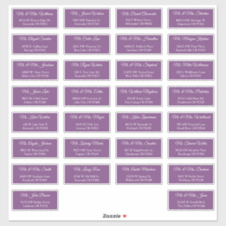 30 Étiquettes d'adresse individuelles pour invités
