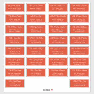 30 Étiquettes d'adresse individuelles pour invités