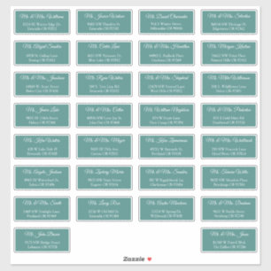 30 Étiquettes d'adresse individuelles pour invités