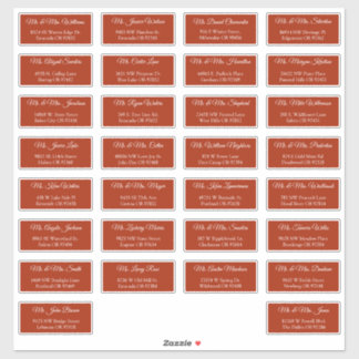 30 Étiquettes d'adresse individuelles pour invités
