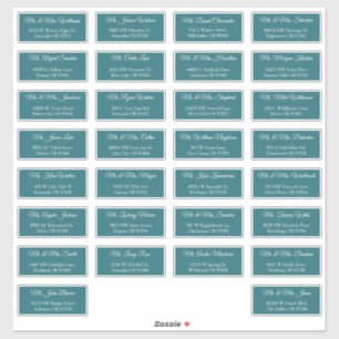 30 Étiquettes d'adresse individuelles pour invités