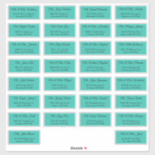 30 Étiquettes d'adresse pour invités de mariage Ve