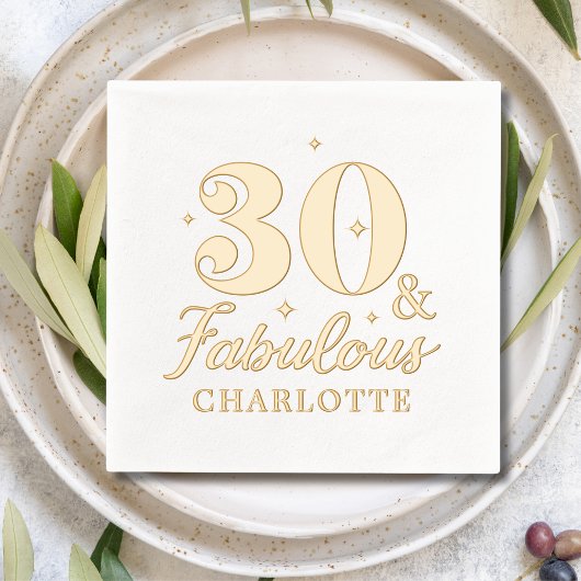 30 & Fabuleux trentième anniversaire Nom personnal