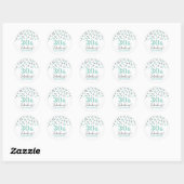 30 & Fabulous Birthday Turquoise Silver Confetti Ronde Sticker (Vel)