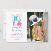 30 & Flirty 30th Birthday Invitation (Devant)