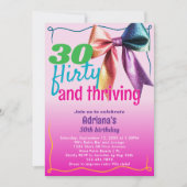 30 Flirty & Thriving Retro 90s 30e verjaardagsfees Kaart (Voorkant)