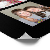 30 Foto Collage Grid - Tekstvak - zwart wit Poster (Hoek)