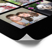 30 Foto Collage Grid - Tekstvak - zwart wit Poster (Hoek)