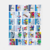 30 Fotogrid Collage Wit Fleece Deken (Voorkant)