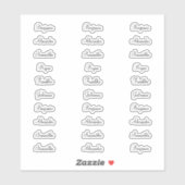 30 gastennamen minder dan 1 inch breed sticker (Vel)