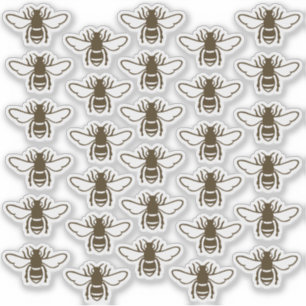 30 Gestyleerde Honeybee Waterdicht Transparante Ap Sticker