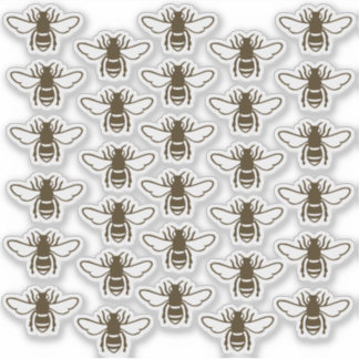 30 Gestyleerde Honeybee Waterdicht Transparante Ap Sticker