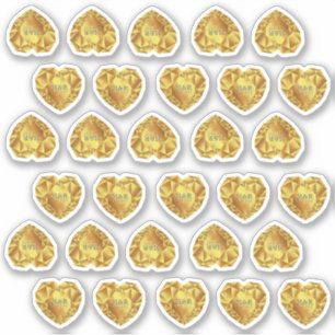 30 gouden hart Waterverf 50e bruiloft Jubileum Sticker