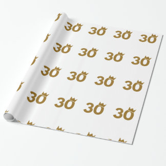 30 gouden kroon - 30e verjaardag geschenken cadeaupapier