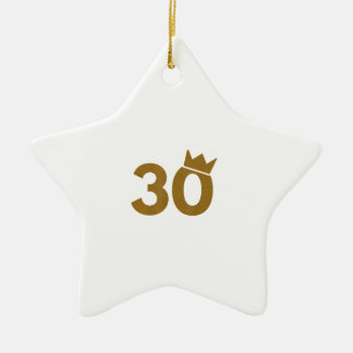 30 gouden kroon - 30e verjaardag geschenken keramisch ornament