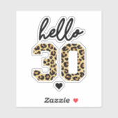 30 Hallo | 30e verjaardag van de jachtluipaard van Sticker (Vel)