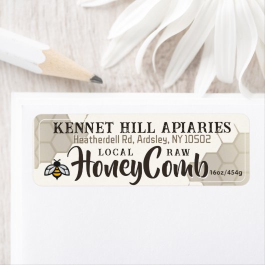 30 Honeypeb & mignonne Bee Raw Honeypeb Étiquette (En situation)