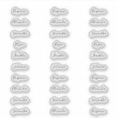 30 individuele gastennamen van minder dan 1 inch b sticker (Voorkant)