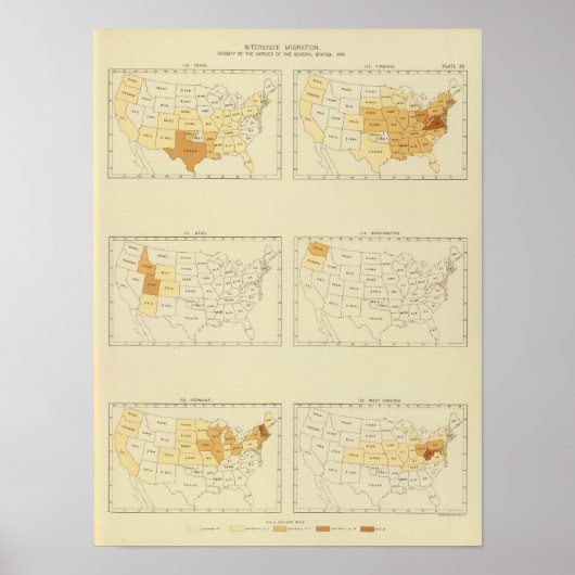 30 Interstatemigratie 1890 TXWV Poster (Voorkant)