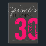 30 Invitation d'anniversaire Neon et gris<br><div class="desc">Neon Pink,  Green,  Purple,  Yellow,  Aqua et Grey seront les couleurs à choisir pour décorer ce 30ème anniversaire amusant.  Profitez des couleurs préférées de chacun et de son style attrayant.  Joyeux 30e anniversaire.</div>