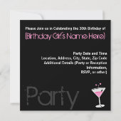 30 Invitations Personnalisées À La Volaille De Cha (Dos)