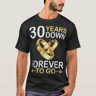 30 jaar gehuwd om vrolijk te gaan trouwen t-shirt