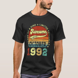 30 jaar Geweldige sinds oktober 1992 30e geboorte T-shirt