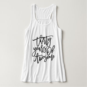 30 jaar Geweldige Zwart schrift Tanktop