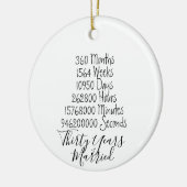 30 jaar Jubileum 30e kerstdag Keramisch Ornament (Links)